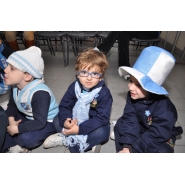Festejos por el Día de la Bandera con los niños de Jardín